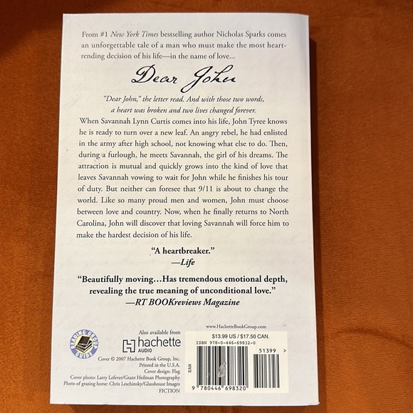 Nicholas Sparks! Number one New York Times, best seller, Dear John. - Picture 3 of 3